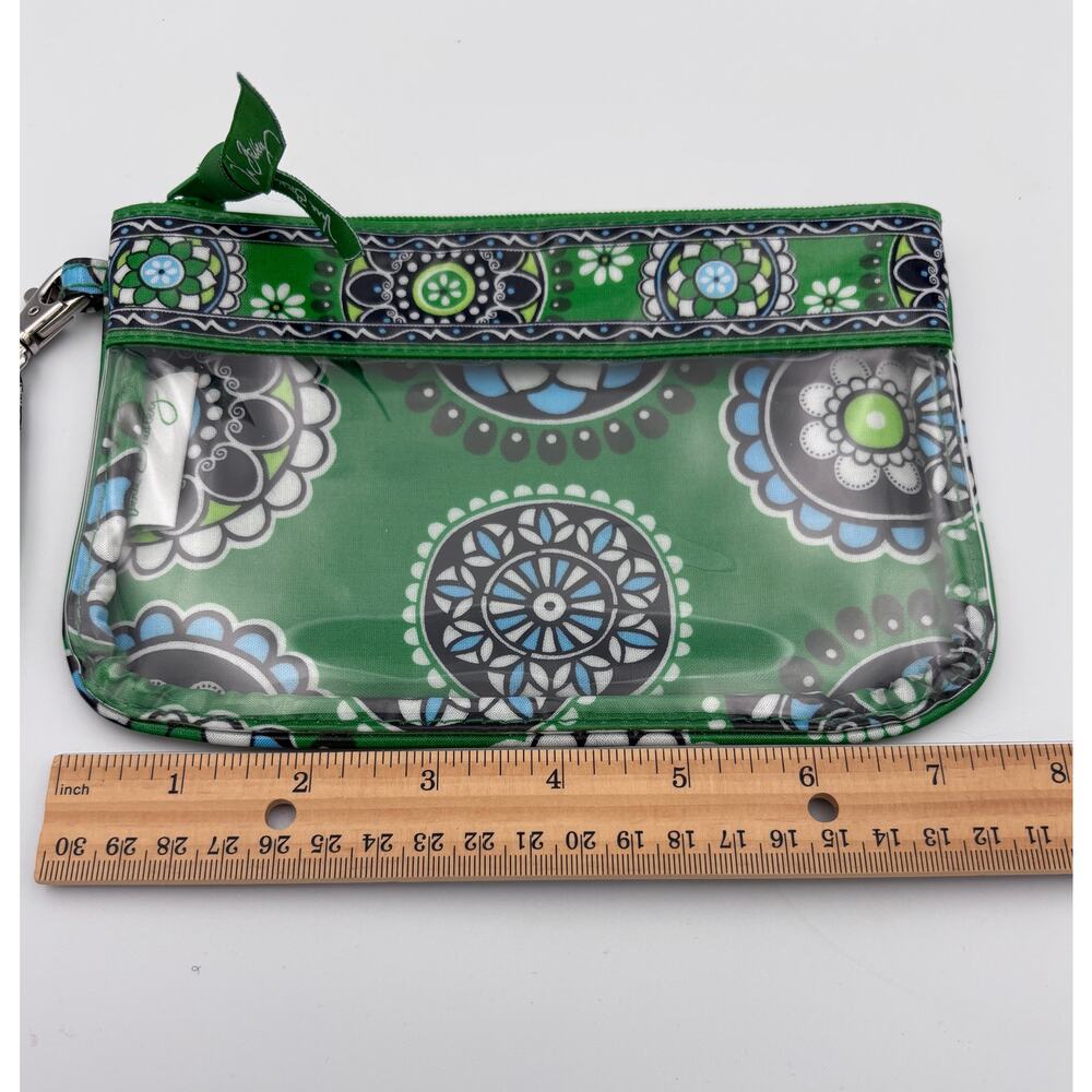 Vera Bradley Cupcakes Green Wristlet Zip Cosmetic Travel Clutch Retired Print - Picture 6 of 7